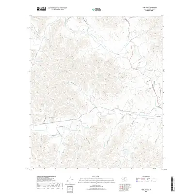 2019 Map of A Bar A Ranch, 2019 Print