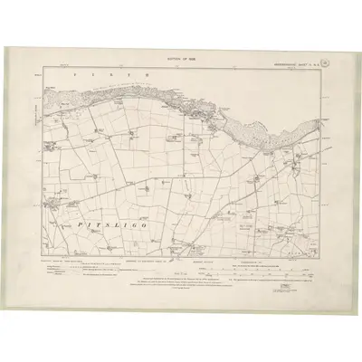 1925 Map of Aberdeenshire Sheet II.NE, 1928 Print