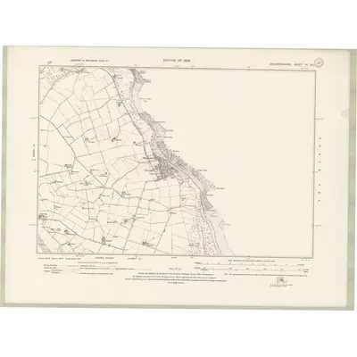 1925 Map of Aberdeenshire Sheet III.SE, 1928 Print