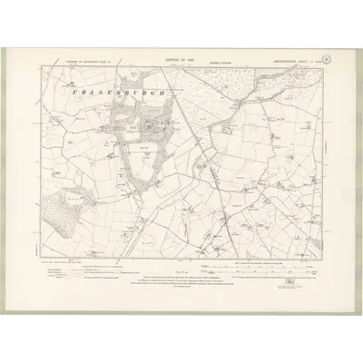 1925 Map of Aberdeenshire Sheet III.SW, 1928 Print