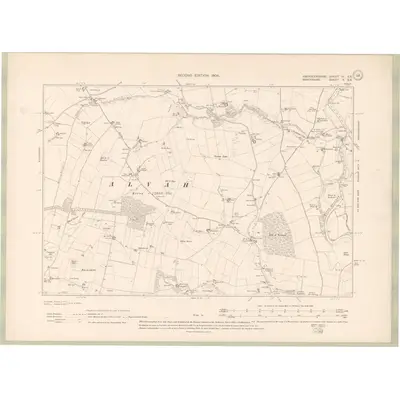 1902 Map of Aberdeenshire Sheet IV.SE, 1904 Print