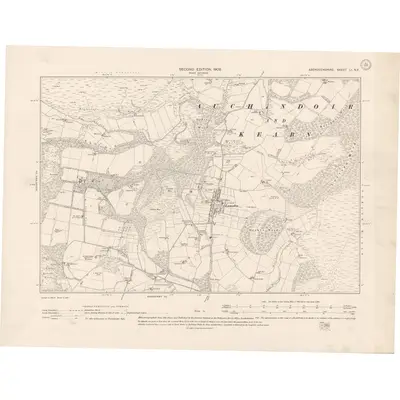 1900 Map of Aberdeenshire Sheet LI.NE, 1902 Print