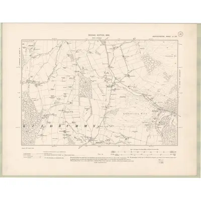 1900 Map of Aberdeenshire Sheet LI.SE, 1902 Print