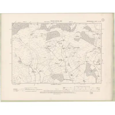 1899 Map of Aberdeenshire Sheet LII.NE, 1901 Print