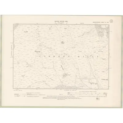1899 Map of Aberdeenshire Sheet LII.NW, 1902 Print