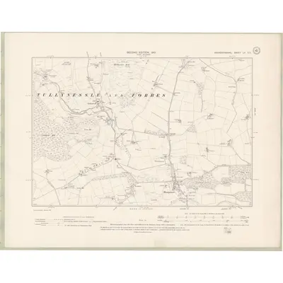 1899 Map of Aberdeenshire Sheet LII.SE, 1901 Print