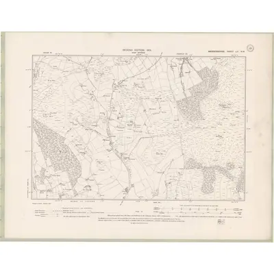 1899 Map of Aberdeenshire Sheet LIII.NW, 1901 Print