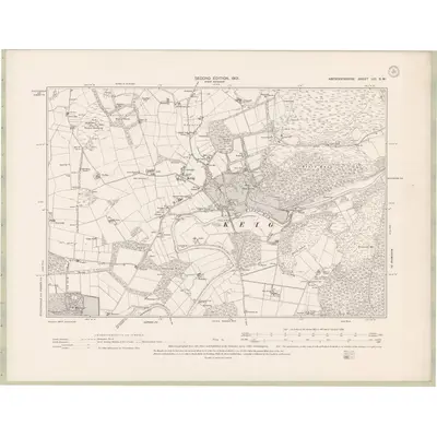 1899 Map of Aberdeenshire Sheet LIII.SW, 1901 Print