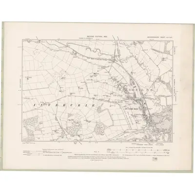 1899 Map of Aberdeenshire Sheet LIV.NE, 1901 Print
