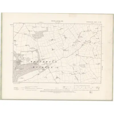 1899 Map of Aberdeenshire Sheet LV.NW, 1901 Print