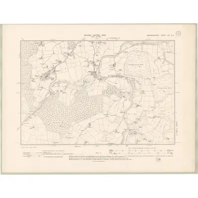 1900 Map of Aberdeenshire Sheet LXI.NE, 1902 Print