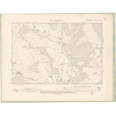 1900 Map of Aberdeenshire Sheet LXI.NW, 1902 Print