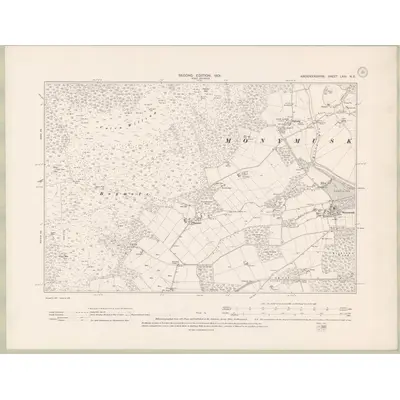 1899 Map of Aberdeenshire Sheet LXIII.NE, 1901 Print