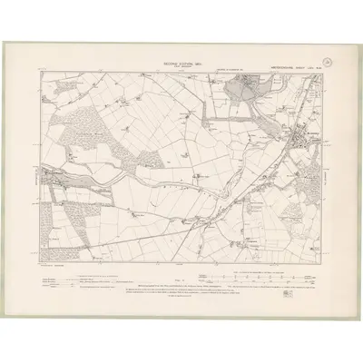 1899 Map of Aberdeenshire Sheet LXIV.NW, 1901 Print