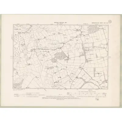 1899 Map of Aberdeenshire Sheet LXIV.SE, 1901 Print