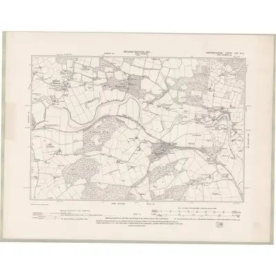 1899 Map of Aberdeenshire Sheet LXV.NE, 1901 Print