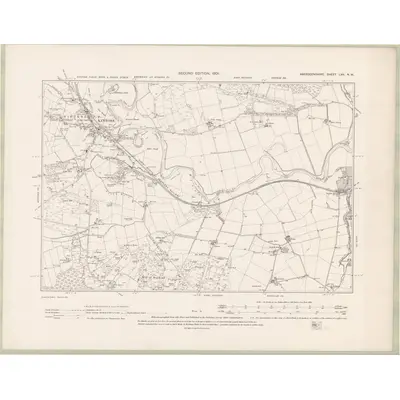 1899 Map of Aberdeenshire Sheet LXV.NW, 1901 Print