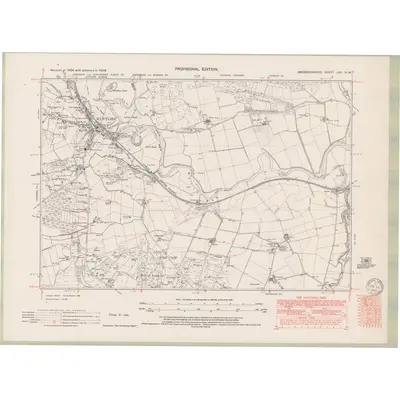 1938 Map of Aberdeenshire Sheet LXV.NW, 1949 Print