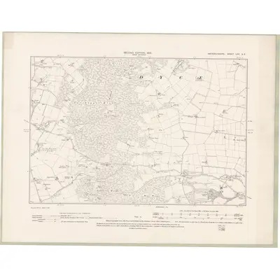 1899 Map of Aberdeenshire Sheet LXV.SE, 1901 Print