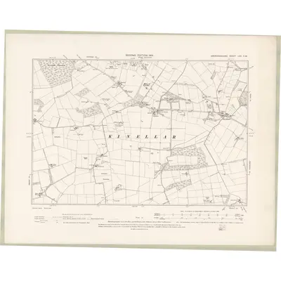 1899 Map of Aberdeenshire Sheet LXV.SW, 1901 Print