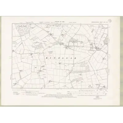 1923 Map of Aberdeenshire Sheet LXV.SW, 1928 Print