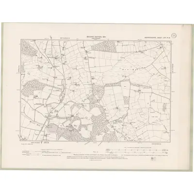 1899 Map of Aberdeenshire Sheet LXVI.NW, 1901 Print