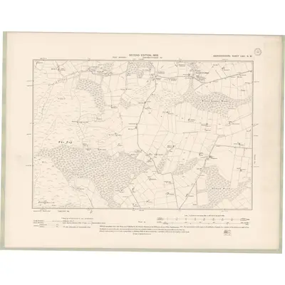 1899 Map of Aberdeenshire Sheet LXXI.NW, 1902 Print