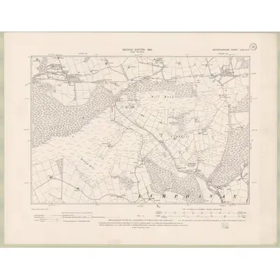 1899 Map of Aberdeenshire Sheet LXXI.SE, 1901 Print