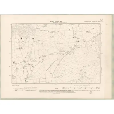 1899 Map of Aberdeenshire Sheet LXXI.SW, 1902 Print