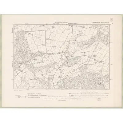 1899 Map of Aberdeenshire Sheet LXXII.SW, 1901 Print