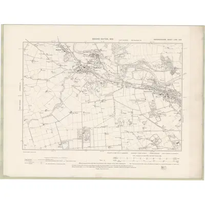 1899 Map of Aberdeenshire Sheet LXXV.NW, 1902 Print