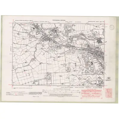 1924 Map of Aberdeenshire Sheet LXXV.NW, 1938 Print