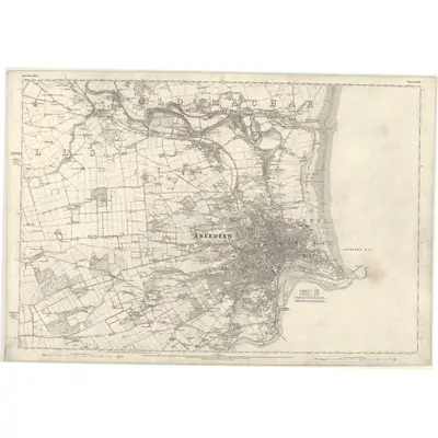 1865 Map of Aberdeenshire, Sheet LXXV, 1869 Print