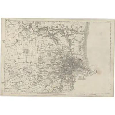1865 Map of Aberdeenshire, Sheet LXXV, 1869 Print