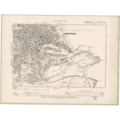1899 Map of Aberdeenshire Sheet LXXV.SE, 1902 Print