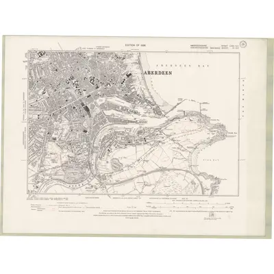 1923 Map of Aberdeenshire Sheet LXXV.SE, 1928 Print