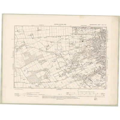 1899 Map of Aberdeenshire Sheet LXXV.SW, 1902 Print