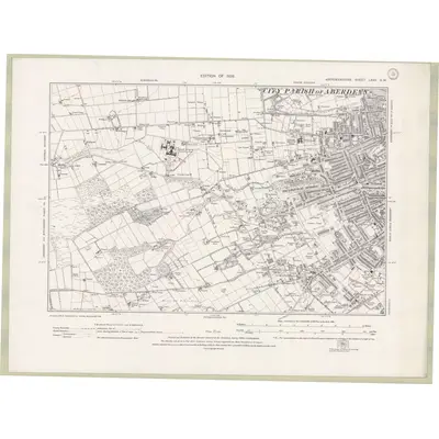 1923 Map of Aberdeenshire Sheet LXXV.SW, 1928 Print