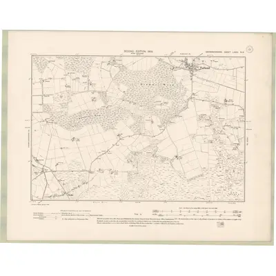1900 Map of Aberdeenshire Sheet LXXXI.NE, 1902 Print