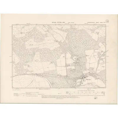 1899 Map of Aberdeenshire Sheet LXXXII.SW, 1902 Print