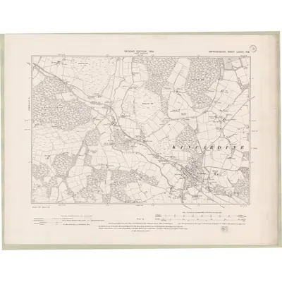 1899 Map of Aberdeenshire Sheet LXXXIII.NW, 1901 Print