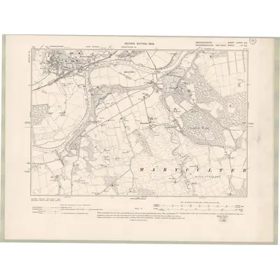 1899 Map of Aberdeenshire Sheet LXXXV.SE, 1904 Print