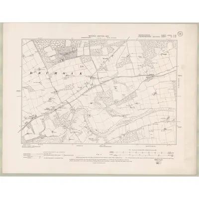1899 Map of Aberdeenshire Sheet LXXXV.SW, 1901 Print