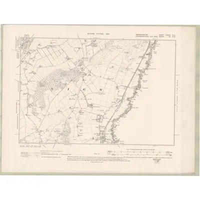 1899 Map of Aberdeenshire Sheet LXXXVI.NE, 1904 Print