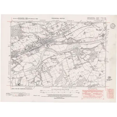 1938 Map of Aberdeenshire Sheet LXXXVI.NW, 1947 Print