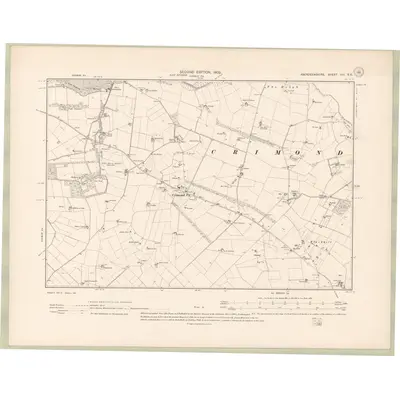 1900 Map of Aberdeenshire Sheet VIII.SE, 1902 Print