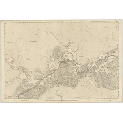 1866 Map of Aberdeenshire, Sheet XC, 1869 Print