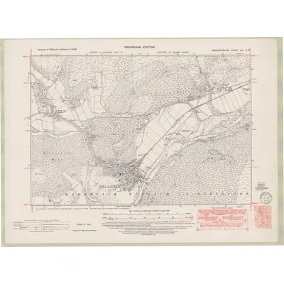 1938 Map of Aberdeenshire Sheet XCI.NE, 1949 Print
