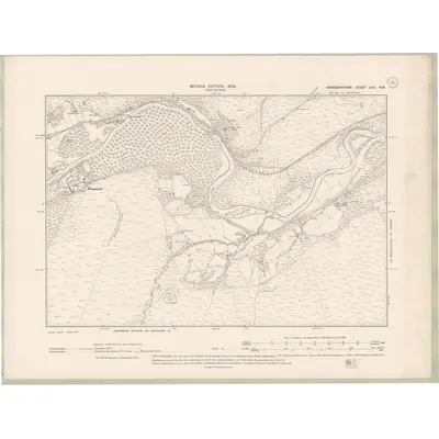 1900 Map of Aberdeenshire Sheet XCII.NW, 1902 Print