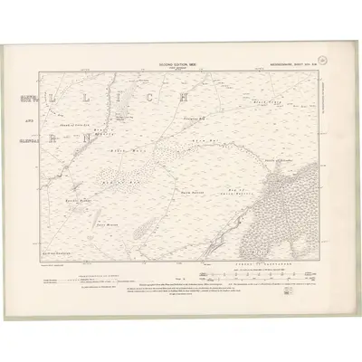 1900 Map of Aberdeenshire Sheet XCII.SW, 1902 Print